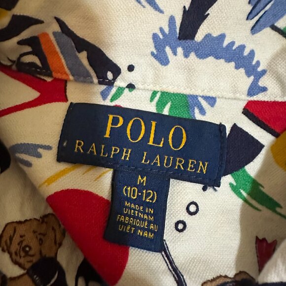 Lot of 2 Polo Ralph Lauren SS Button Front Shirt Medium 10-12 - Picture 2 of 14